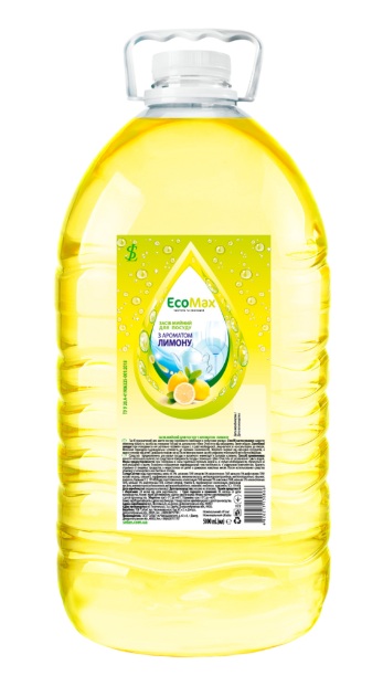 Засіб для миття посуду EcoMax лимон, 5 л